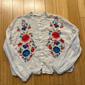 Zara floral button up